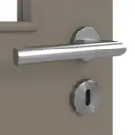 Detailansicht der Oberfläche von Taupe RAL 7048 LA 12 Mattlack Basic Innentür - Huga