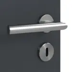 Detailansicht der Oberfläche von Anthrazit RAL 7016 LA 24 bandseitig Basic Lack Innentür - Huga