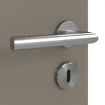 Detailansicht der Oberfläche von Taupe RAL 7048 LA 24 bandseitig Mattlack Basic Innentür - Huga