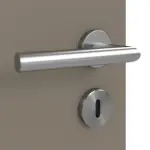 Detailansicht der Oberfläche von Taupe RAL 7048 LA 24 mittig Mattlack Basic Innentür - Huga