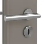 Detailansicht der Oberfläche von Taupe RAL 7048 LA 24 schlossseitig Basic Lack Innentür - Huga