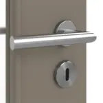 Detailansicht der Oberfläche von Taupe RAL 7048 LA 24 schlossseitig Mattlack Basic Innentür - Huga