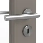 Detailansicht der Oberfläche von Taupe RAL 7048 LA 27 Basic Lack Innentür - Huga