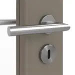 Detailansicht der Oberfläche von Taupe RAL 7048 LA 27 Mattlack Basic Innentür - Huga