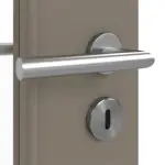 Detailansicht der Oberfläche von Taupe RAL 7048 LA 8 Mattlack Basic Innentür - Huga