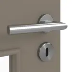 Detailansicht der Oberfläche von Taupe RAL 7048 LA 9 Mattlack Basic Innentür - Huga