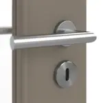 Detailansicht der Oberfläche von Taupe RAL 7048 DIN-LA Mattlack Basic Innentür - Huga