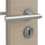 Detailansicht der Oberfläche von Strukturiert Taupe LA 11 Basic Innentür - Huga