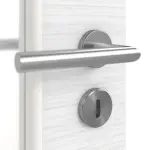 Detailansicht der Oberfläche von Strukturiert Weiß LA 11 Basic Innentür - Huga