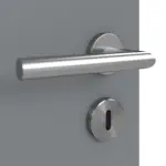 Detailansicht der Oberfläche von Ultramatt Hygge Grau LA 24 bandseitig Basic Innentür - Huga