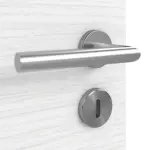 Detailansicht der Oberfläche von Strukturiert Weiß LA 6 Basic Innentür - Huga