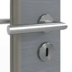 Detailansicht der Oberfläche von Strukturiert Hygge Grau LA 8 Basic Innentür - Huga