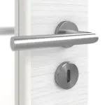 Detailansicht der Oberfläche von Strukturiert Weiß LA 8 Basic Innentür - Huga