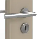 Detailansicht der Oberfläche von Ultramatt Taupe LA 8 Basic Innentür - Huga