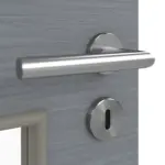 Detailansicht der Oberfläche von Strukturiert Hygge Grau LA 9 Basic Innentür - Huga