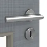 Detailansicht der Oberfläche von Cotton like Hygge Grau LA 9 Basic Innentür - Huga