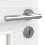 Detailansicht der Oberfläche von Strukturiert Weiß LA 9 Basic Innentür - Huga