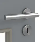 Detailansicht der Oberfläche von Ultramatt Hygge Grau LA 9 Basic Innentür - Huga