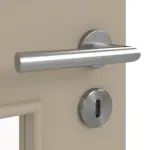 Detailansicht der Oberfläche von Ultramatt Taupe LA 9 Basic Innentür - Huga