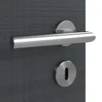 Detailansicht der Oberfläche von Cotton like Anthrazit LA Bullauge Basic Innentür - Huga