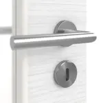 Detailansicht der Oberfläche von Strukturiert Weiß DIN-LA Basic Innentür - Huga