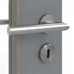 Detailansicht der Oberfläche von Ultramatt Hygge Grau LA-DIN Basic Innentür - Huga