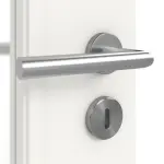 Detailansicht der Oberfläche von HUGA Innentür Landhaus 3 Weißlack Classic mit Lichtausschnitt LA