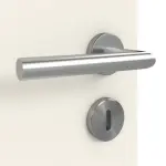 Detailansicht der Oberfläche von HUGA Innentür Landhaus 5 Weißlack Classic mit Lichtausschnitt LA