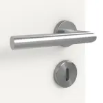 Detailansicht der Oberfläche von HUGA Innentür Landhaus 5 Weißlack Classic mit Lichtausschnitt LA