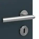 Detailansicht der Oberfläche von WESTAG Innentür-Set Titangrau A 416 PortaLit CPL mit Zarge und Drücker