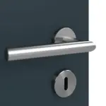 Detailansicht der Oberfläche von Titangrau A 416 Typ LA-1B bandseitig PortaLit Zimmertür - Westag