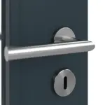 Detailansicht der Oberfläche von Titangrau A 416 Typ LA-1D schloss-seitig  PortaLit Zimmertür - Westag