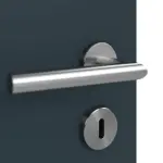 Detailansicht der Oberfläche von Titangrau A 416 LA-1 mittig PortaLit Zimmertür - Westag