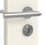 Detailansicht der Oberfläche von Uni Weißlack LÖ 23 mit Sprossenrahmen 8 Felder Laminat (CPL) Duritop Optima Innentür - Jeld-Wen