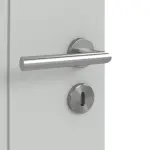 Detailansicht der Oberfläche von Groove 20 ProLine Lack Grau RAL 7035 Innentür - Hörmann