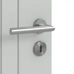 Detailansicht der Oberfläche von Signum 85 Basic Lack Grau RAL 7035 Innentür - Huga