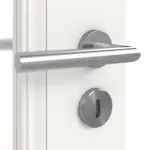 Detailansicht der Oberfläche von HUGA Innentür Kontur 2 Weißlack Classic mit Lichtausschnitt LA Sprosse 2/3