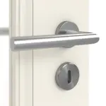 Detailansicht der Oberfläche von LEBO Innentür Country 40 Weißlack mit Lichtausschnitt 2 LA oben