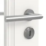 Detailansicht der Oberfläche von LEBO Innentür Country 40 Weißlack mit Lichtausschnitt 2 LA oben