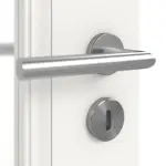 Detailansicht der Oberfläche von HUGA Innentür Kontur 4 Weißlack Classic mit Lichtausschnitt LA Sprosse 1/3