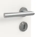 Detailansicht der Oberfläche von Smart 2 quer Plain 79-7 Basic Durat Verkehrsweiß RAL 9016 Innentür - Huga