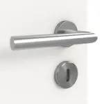 Detailansicht der Oberfläche von Smart 2 quer Plain 80-7 Basic Durat Verkehrsweiß RAL 9016 Innentür - Huga