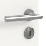 Detailansicht der Oberfläche von HUGA Innentür-Set Weißlack Dekor ähnlich RAL 9016 Basic Durat stumpfeinschlagend mit Zarge und Drücker