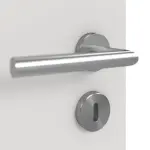 Detailansicht der Oberfläche von GARANT Nassraumtür 0160-60 Silver Grey Resopal