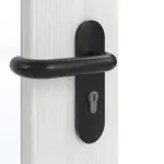 Detailansicht der Oberfläche von GARANT Rauchschutztür Authentic Grigio CePaL mit Lichtausschnitt LA-DIN