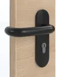 Detailansicht der Oberfläche von GARANT Rauchschutztür Quer Authentic Achat CePaL mit Lichtausschnitt LA-DIN