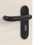 Detailansicht der Oberfläche von GARANT Rauchschutztür Quer Authentic Perl GCK08 mit Lichtausschnitt LA-12