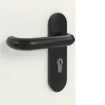 Detailansicht der Oberfläche von GARANT Rauchschutztür Weiß Struktur Premium GCK08 mit Lichtausschnitt LA-13