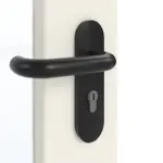 Detailansicht der Oberfläche von GARANT Rauchschutztür Weißlack 9010 CePaL mit Lichtausschnitt LA-2