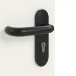 Detailansicht der Oberfläche von GARANT Rauchschutztür 0135-60 Rain Resopal mit Lichtausschnitt LA-4 bandseitig